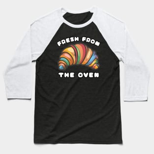 Colorful Croissant Baseball T-Shirt